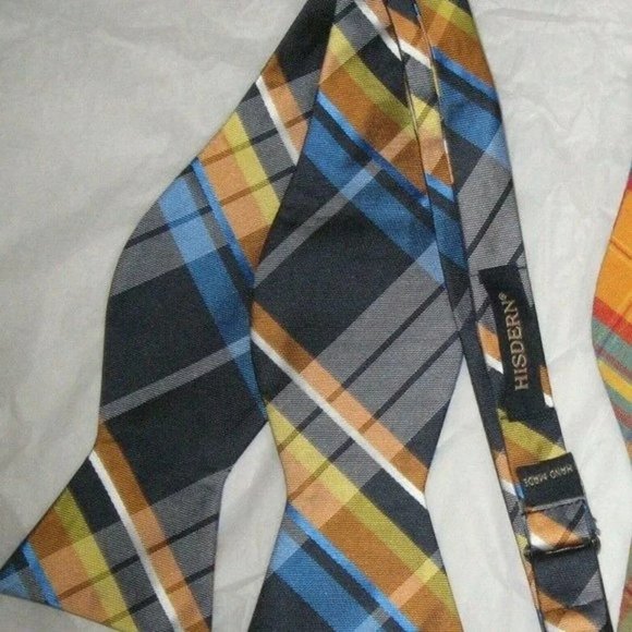 ❤️2 Mens 1 CREMIEUX 1 HISDERN PLAID BOWTIES BOW TIE NEW - Picture 5 of 6